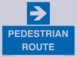 PEDESTRIAN ROUTE - right arrow